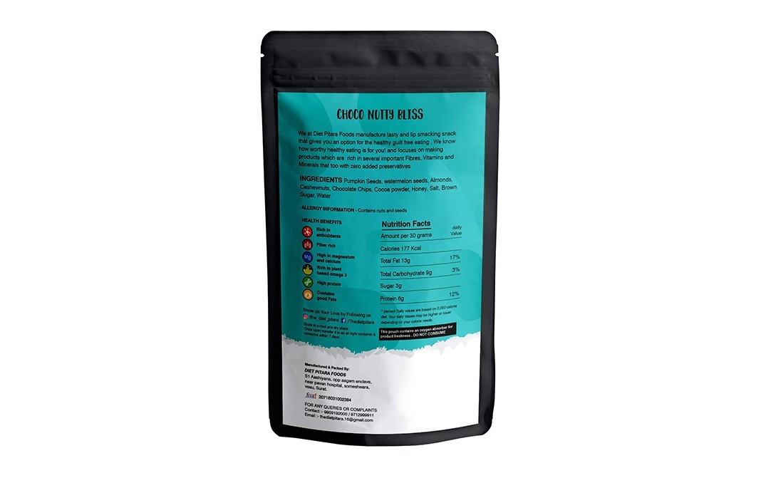 The Diet Pitara Choco Nutty Bliss    Pack  105 grams